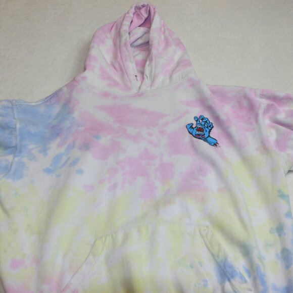 Santa Cruz Screaming Hand Tie Dye Hoodie Mens Medium - Picture 4 of 8